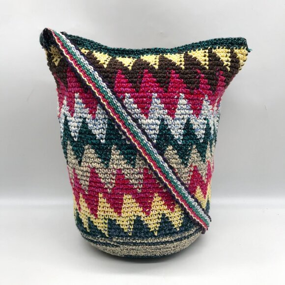 Unbranded Multi-Color Crochet Shoulder Bag - Picture 2 of 10